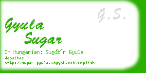gyula sugar business card